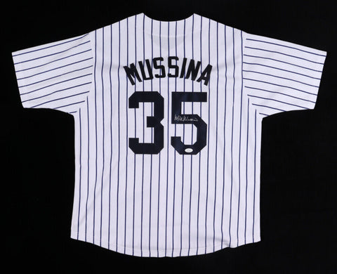 Mike Mussina Signed New York Yankees Jersey (JSA COA) 270 Wins / 5xAll Star Pchr
