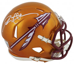 Deion Sanders Signed Florida State Seminoles Mini Helmet (Beckett) All Pro D.B.