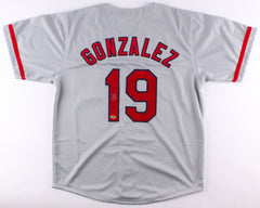 Juan Gonzalez Signed Texas Rangers Gray Jersey (MAB Hologram) MVP