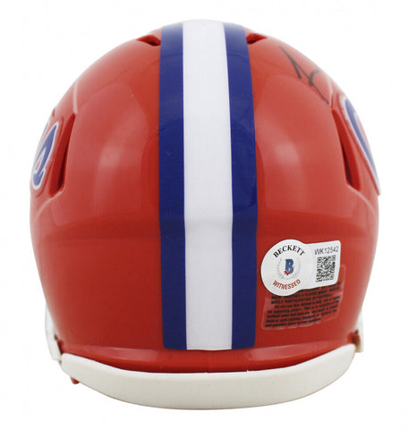 Fred Taylor Signed Florida Gators Mini Helmet (Beckett) Jax Jaguars Pro Bowl R.B