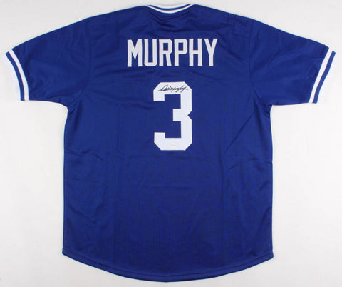 Dale Murphy Signed Atlanta Braves Dk Blue Jersey (JSA COA) 2×NL MVP (1982,1983)