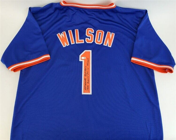 Autographed Mookie Wilson Hand Signed New York Mets Jersey 