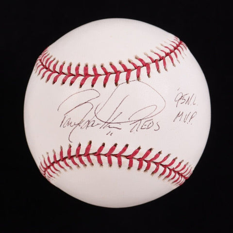 Barry Larkin Signed Rawlings Baseball (JSA COA) Cincinnati Reds Insc."95 NL MVP"
