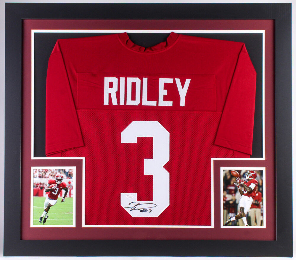 Calvin Ridley Signed Alabama Crimson Tide 31x35 Custom Framed Jersey (JSA COA)