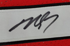 Michael Vick Signed Atlanta Falcons Red Home Jersey (Beckett) 4×Pro Bowl Q.B.