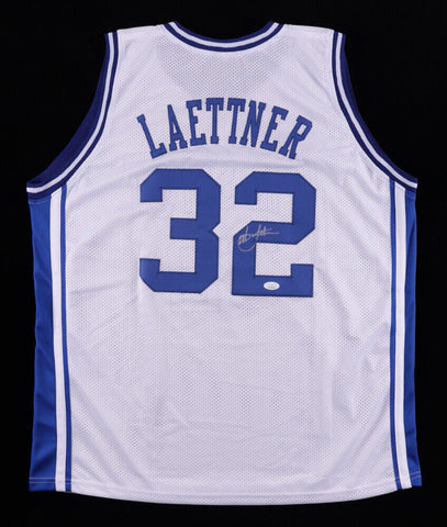 Christian Laettner Signed Duke Blue Devils Jersey (JSA COA) 3rd Overall Pk 1992