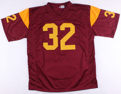 O J Simpson, Marcus Allen, Charles White, & Mike Garrett Signed USC Jersey JSA