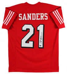 Deion Sanders Signed San Francisco 49ers Jersey (Beckett COA) All Pro Defsv Back