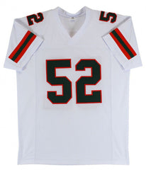 Ray Lewis Signed Miami Hurricanes Jersey (Beckett) Ravens 13xPro Bowl Linebacker