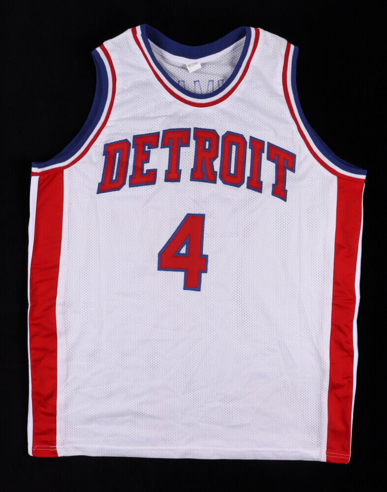 Joe Dumars Autographed Detroit Custom Blue Basketball Jersey - JSA COA
