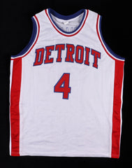 Joe Dumars Signed Detroit Pistons White Jersey (JSA COA) 6xAll Star Point Guard
