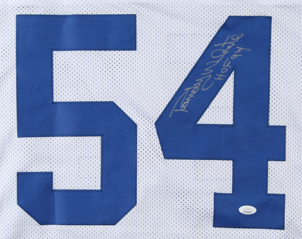 Autographed/Signed Randy White HOF 94 Dallas Blue Football Jersey JSA COA