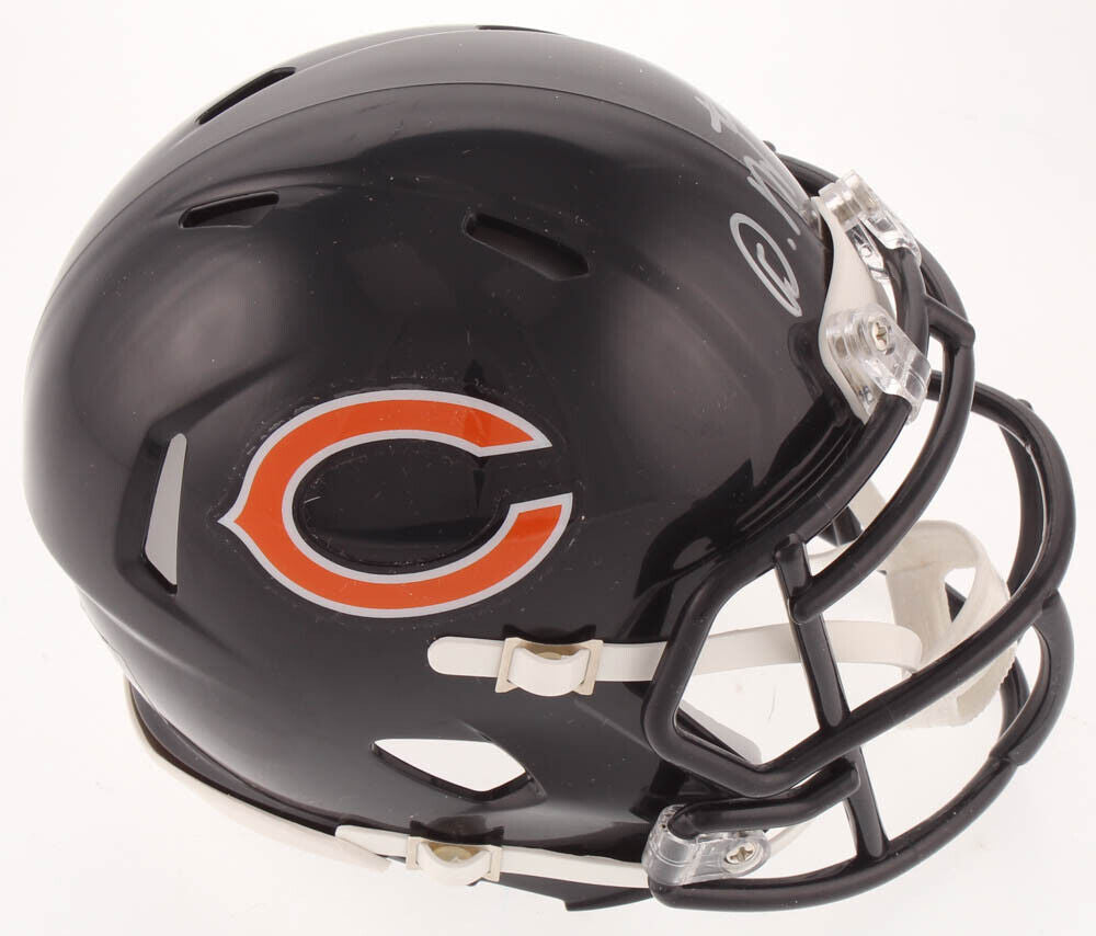 David Montgomery Signed Chicago Bears Speed Mini Helmet (JSA COA) Running Back