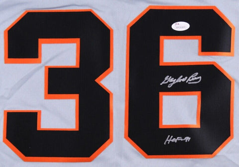 Gaylord Perry Signed San Francisco Giants Jersey Inscribed "HOF - 91" (JSA COA)