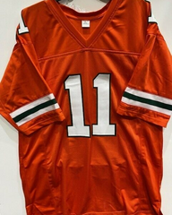 Ken Dorsey Signed Miami Hurricanes Jersey Inscribed "2001 Natl. Champs" (JSA) QB