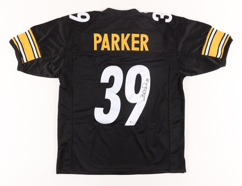 Fast Willie Parker Signed Steelers Jersey (Beckett COA) 2×Super Bowl Champion RB