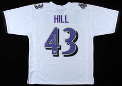 Justice Hill Signed Baltimore Ravens Jersey (Beckett COA)  2019 Draft Pick RB