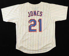 Cleon Jones Signed New York Mets Jersey "1969 W.S. Champs &"Last Out" (JSA COA)