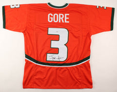 Frank Gore Signed Miami Hurricane Jersey (Beckett COA)  5×Pro Bowl Running Back