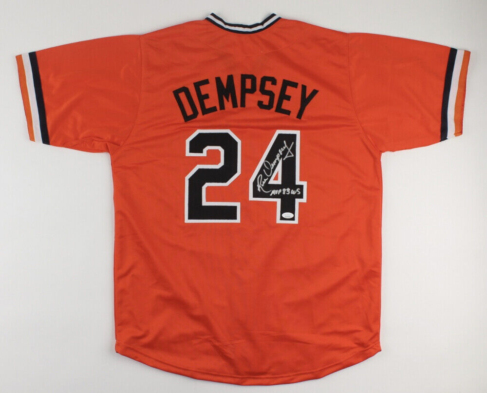 Rick Dempsey Signed Baltimore Orioles Jersey Inscribed "MVP 83 WS" (JSA COA)