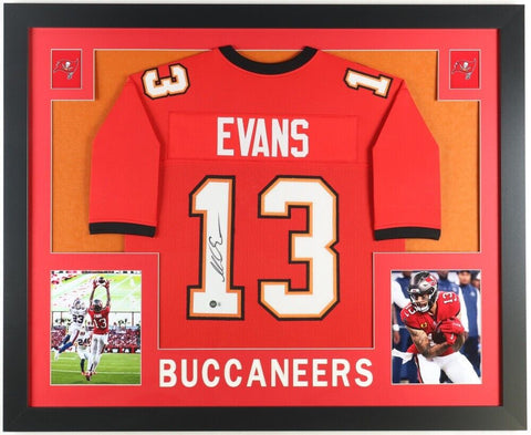Mike Evans Signed Tampa Bay Buccaneers 35x43 Framed Jersey (Beckett) Pro Bowl WR