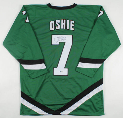 T. J. Oshie Signed University North Dakota Fighting Sioux Jersey (Beckett Holo)