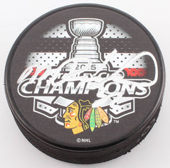 Michal Rozsival Signed Blackhawks 2015 Stanley Cup Hockey Puck (Schwartz COA)