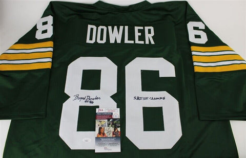 Boyd Dowler "SB I-II Champs" Signed Green Bay Packers Custom Jersey (JSA COA)