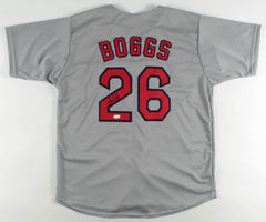 Wade Boggs Signed Boston Red Sox Gray Jersey (JSA COA) 12×All-Star 3B 1985–1996