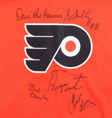 Flyers Leach Jersey Signed by Bob Clarke, Bernie Parent, Dave Schultz, Bob Kelly