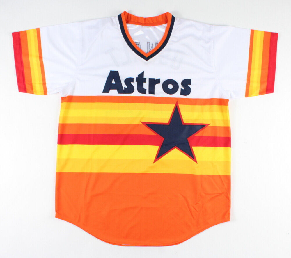 Roy Oswalt Signed Houston Astros Rainbow Throwback Jersey (PSA Hologra –