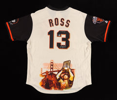 Cody Ross Signed San Francisco Giants Photo Jersey Insc WS Champs (Beckett Holo)