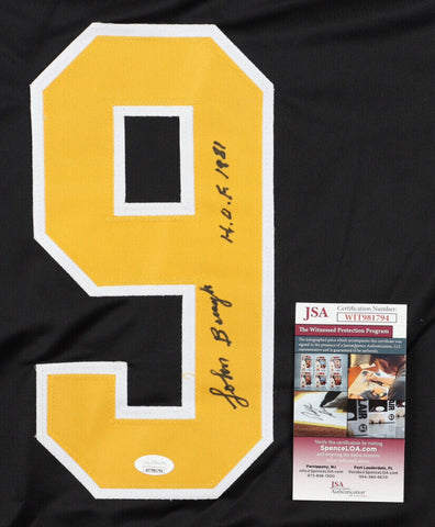 Johnny Bucyk Signed Bruins Captain Jersey Inscribed "H.O.F. 1981" (JSA COA)