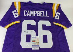 Will Campbell Signed LSU Tigers Purple Jersey (JSA COA) 2nd Year Offensive Line