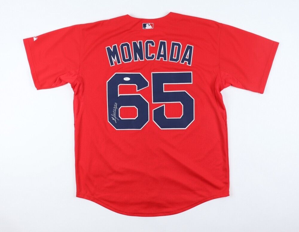 Yoan Moncada Signed Boston Red Sox Jersey (JSA) White Sox Infielder 2B –