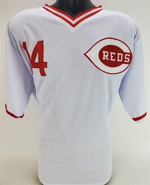 Pete Rose Autographed and Framed White Reds Jersey