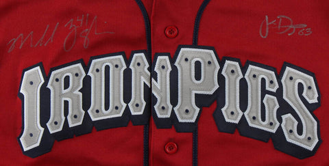 Jake Diekman & Mike Zagurski Signed Lehigh Valley Iron Pigs Jersey (JSA COA)