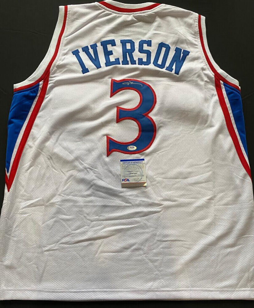 Allen Iverson Front Signed Philadelphia 76ers Jersey