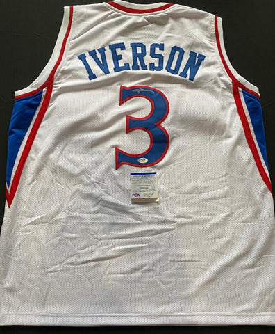 Allen Iverson Signed Philadelphia 76ers Custom Jersey (PSA/DNA COA) –