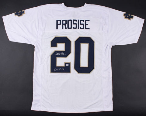 C.J. Prosise Signed Notre Dame Fighting Irish Jersey Inscribed "Go Irish" (PSA)