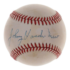 Johnny Vander Meer Signed NL Baseball (PSA) Reds / Back-to-Back No Hitters 1938