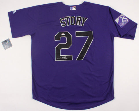 Trevor Story Colorado Rockies Autographed Purple #27 Jersey JSA COA at  's Sports Collectibles Store