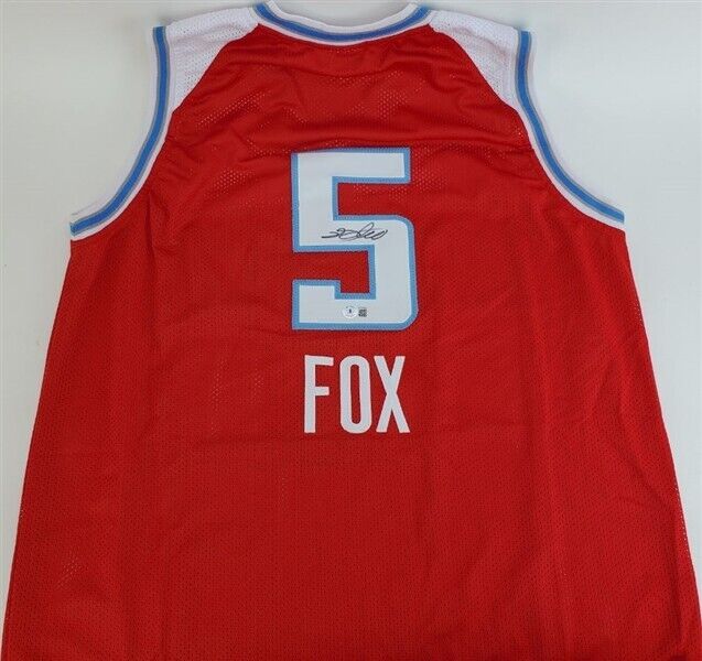 De'Aaron Fox Signed Sacramento Kings Custom on Court Style Jersey (Beckett)
