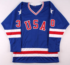 Jim Craig Signed Team USA "Miracle on Ice" Jersey JSA COA 1980 Winter Olympics