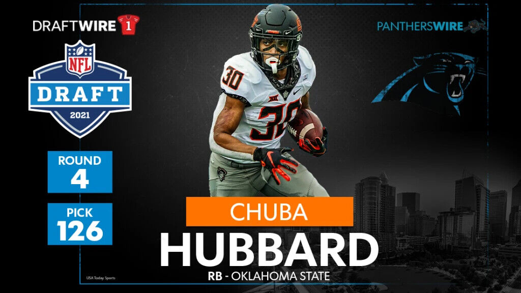 Chuba Hubbard Signed Panthers Jersey (Beckett) Carolina 2021 4th Round Pick R.B