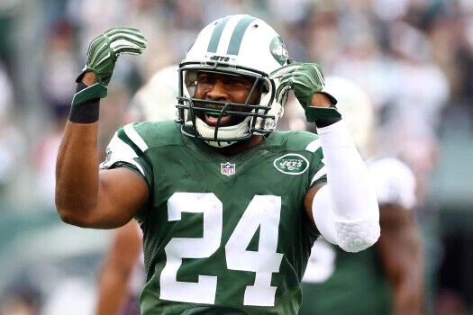 Darelle Revis Signed New York Jets Jersey (Beckett) 7xPro Bowl Cornerback / HOF