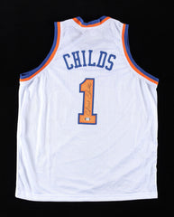 Chris Childs Signed Knicks Jersey (PSA COA) New York Point Guard 1994–2001