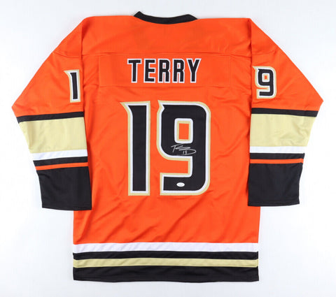 Troy Terry Signed Ducks Jersey (JSA COA) Anaheim Top Scorer 2021-22 / 37 goals