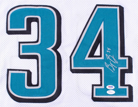 Bryce Brown Signed Eagles White Jersey (PSA COA & JSA Hologram) Running Back