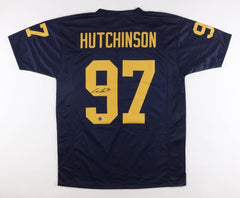 Aidan Hutchinson Signed Michigan Wolverines Jersey (Beckett) Lions Defensive End